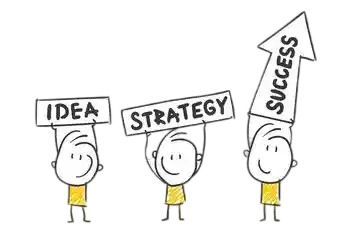 Digital marketing process from idea to strategy to success
